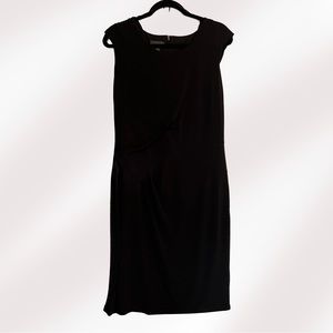Covington Black Sleeveless Midi Dress
